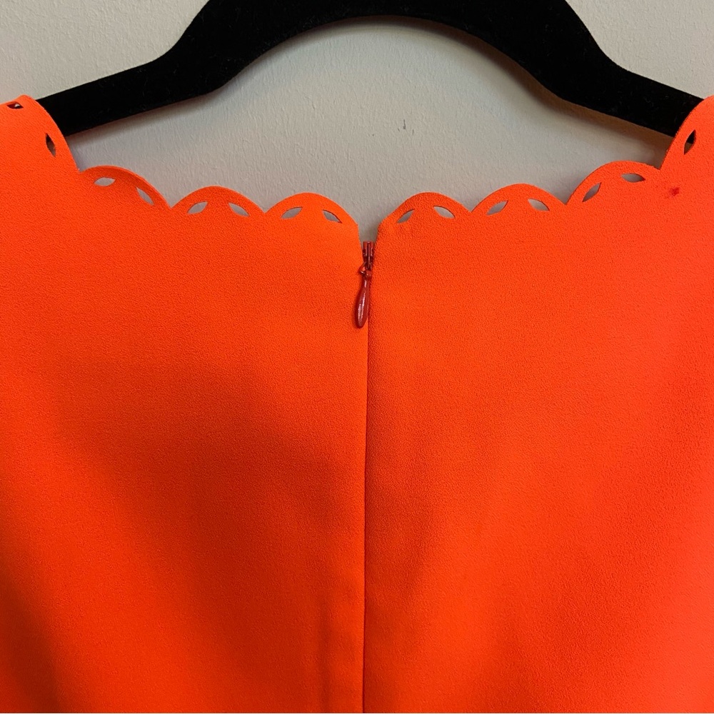 J Crew Laser Cut Sleeveless Dress, Orange, size 4‎ - Picture 8 of 11